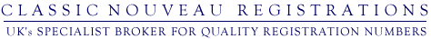 Quality Cherished Registration Numbers and car number plate from Classic Nouveau Registrations